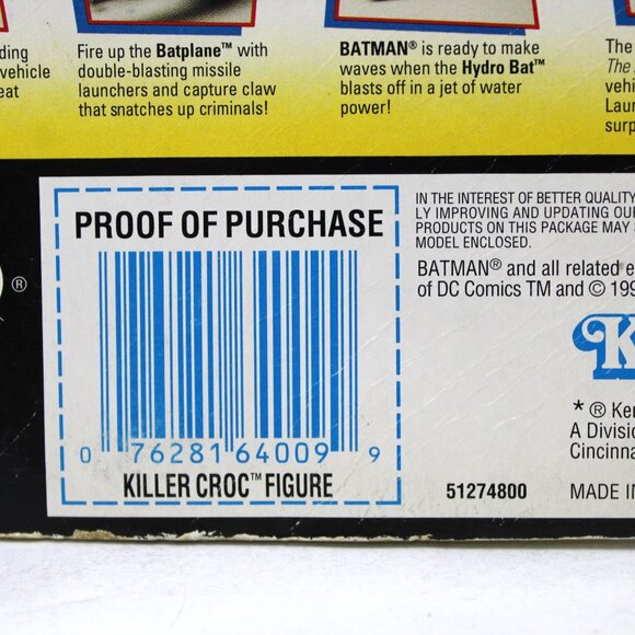 Batman The Animated Series Killer Croc Action Figure 1994 Sealed - Picture 5 of 5